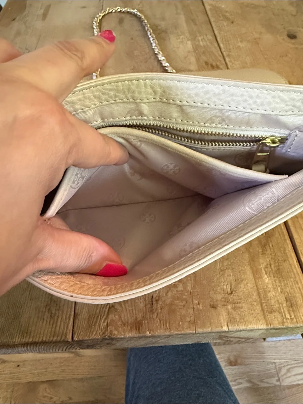 Tory Burch pebbled leather